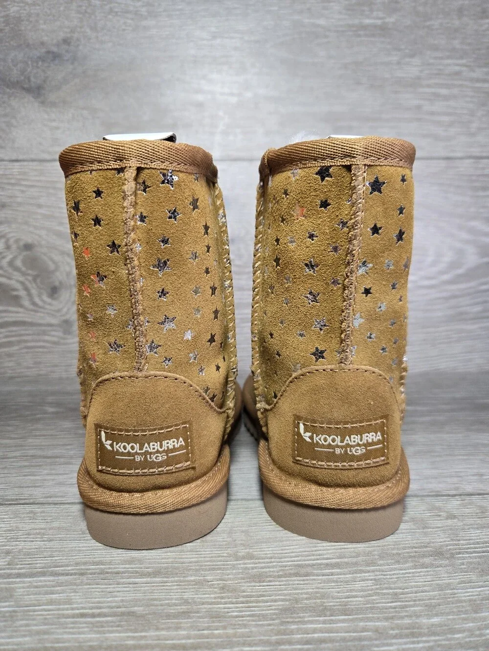 UGG Toddler Boots Koolaburra Koola Short Stars Chestnut Kids Size 7 New In Box